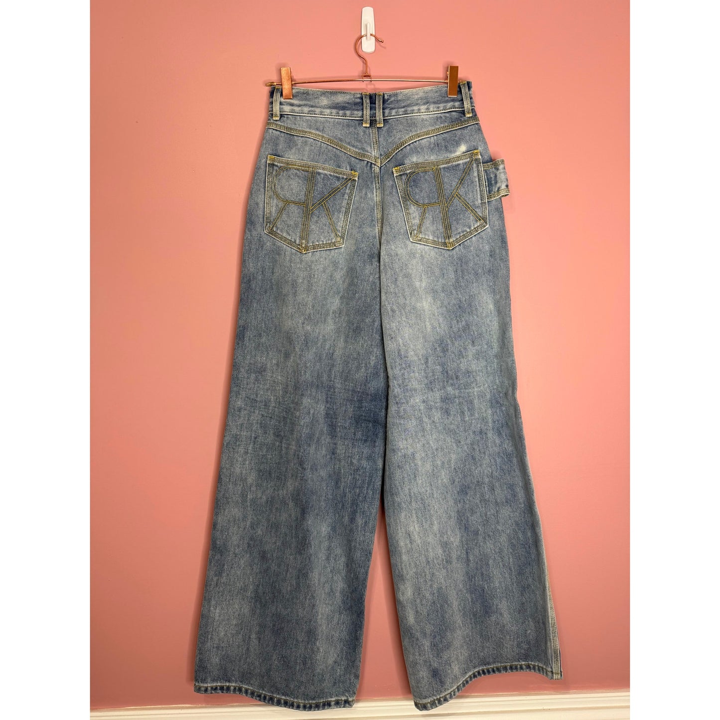 Ronny Kobo Shoshanne Denim Jeans in Blue Size 25 Straight Leg Zip Fly Cotton