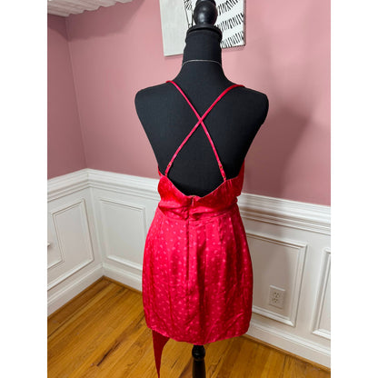Lovers and Friends Kamala Mini Dress in Love Heart Abstract Medium Satin Lined