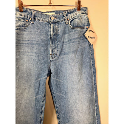 NEW NWT MOTHER Dodger Button Hover Cuff Jeans in Funk N Flare Size 31