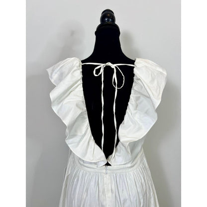 Reformation Fairfield Maxi‎ Dress in White Size 10 Sleeveless V-Neck Stretch