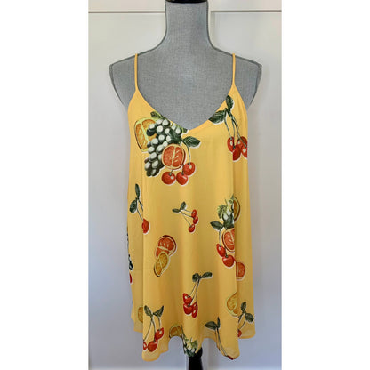Show Me Your Mumu Citrus Mini Dress in Yellow Medium Graphic Print Sleeveless