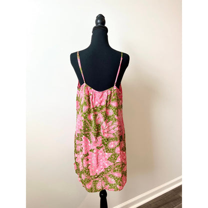 Hemant and Nandita Pakhi Kaftan Dress with Slip Lining Small Floral Side Slit
