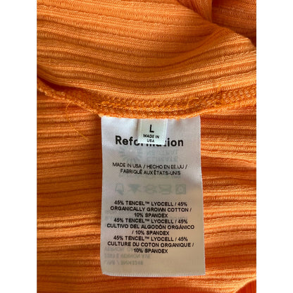 NEW NWT Reformation Bryleigh Knit Halter Top Tangerine Size Large