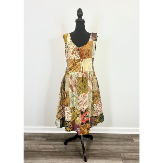 Jaded Gypsy Patchwork Midi Dress L/XL