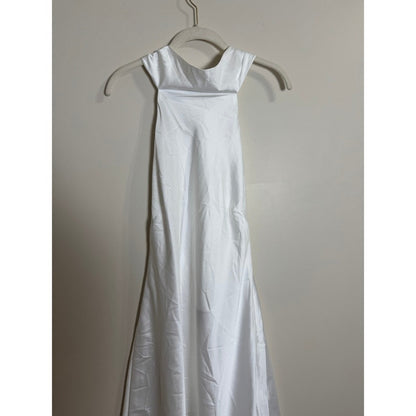 SHOW ME YOUR MUMU LISA MINI DRESS WHITE SATIN SIZE LARGE