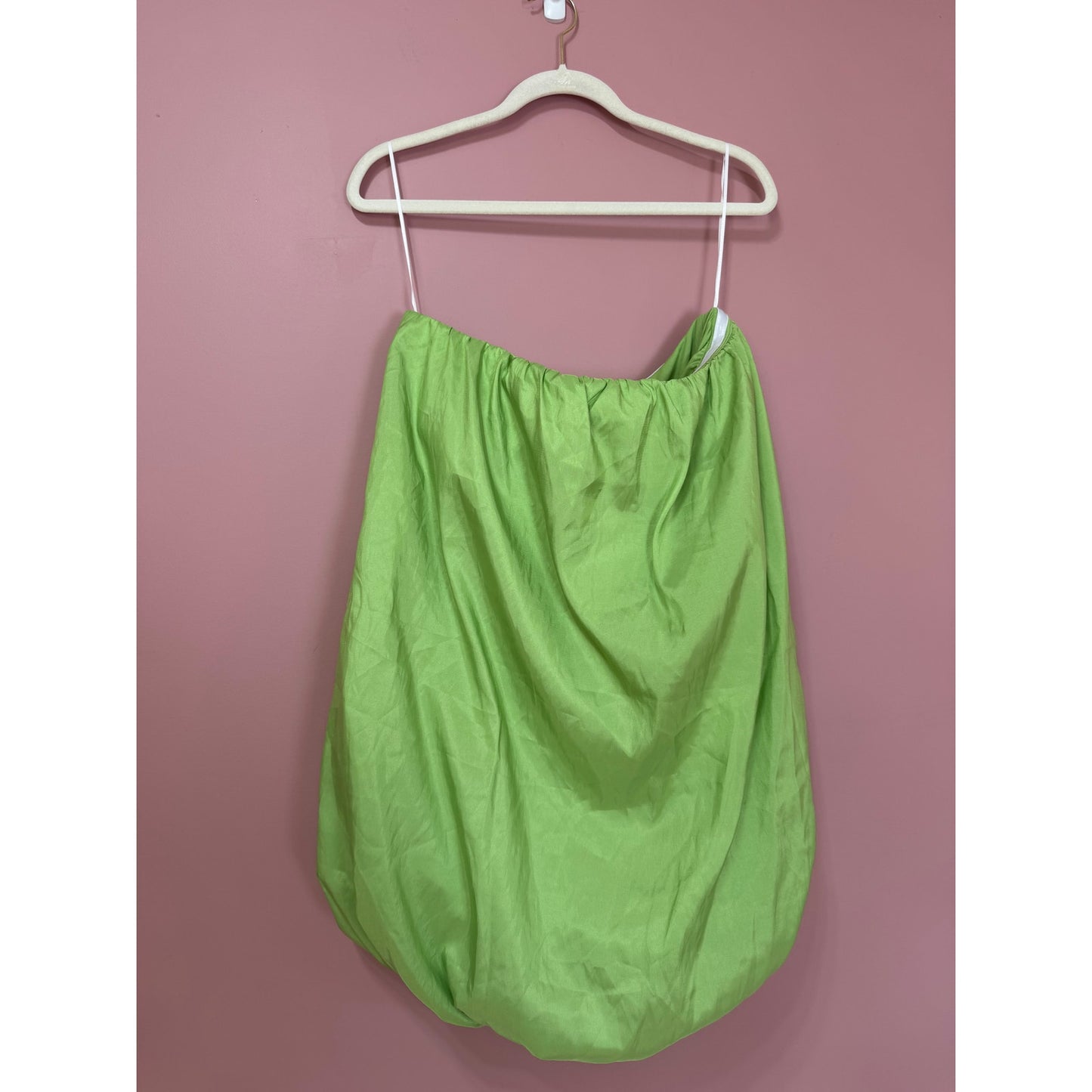 NEW Show Me Your Mumu Beverly Strapless Bubble Mini Dress in Green Size Large
