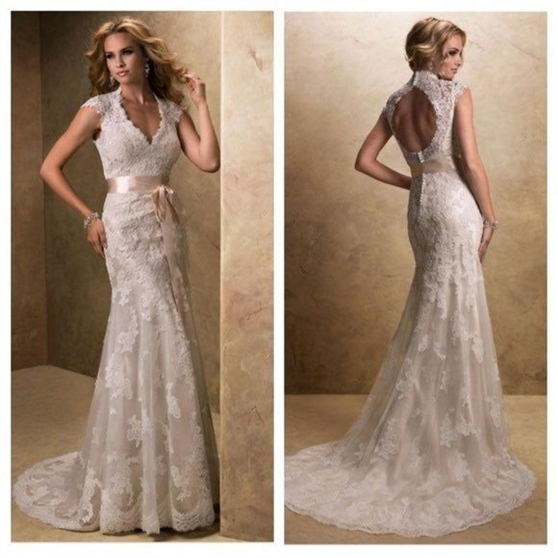 Maggie Sottero Bronwyn Wedding Gown Lace Size 12