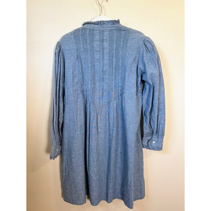 NEW NWT Trovata Birds Of Paradis Eve Chambray Shift Dress Size Large Vintage Indigo