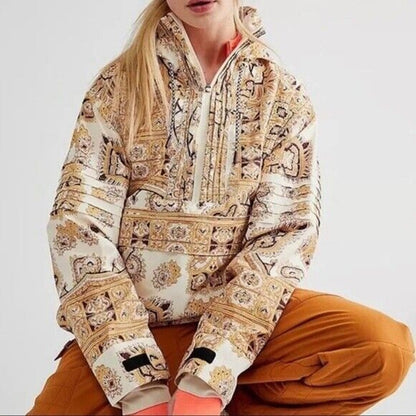 Free People Movement Alpine Glow Ski Pullover Hooded Jacket Size Large
