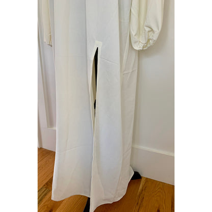 Hill House The Simone Dress in Coconut Milk Size XL Long Sleeve Tie Lace Back
