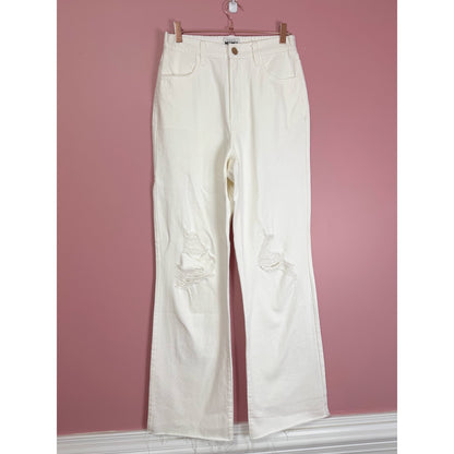 Show Me Your Mumu 90's Straight Jeans in Sea Salt White Size 29