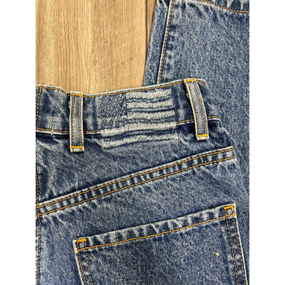 Revice Yin Yang Crop Jeans in Blue Tokyo Wash Size 28 Two Toned Denim Cotton