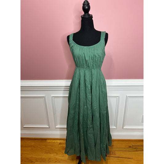 Alice + Olivia By Stacey Bendet Tiered Midi Dress in Green Size 12 Sleeveless