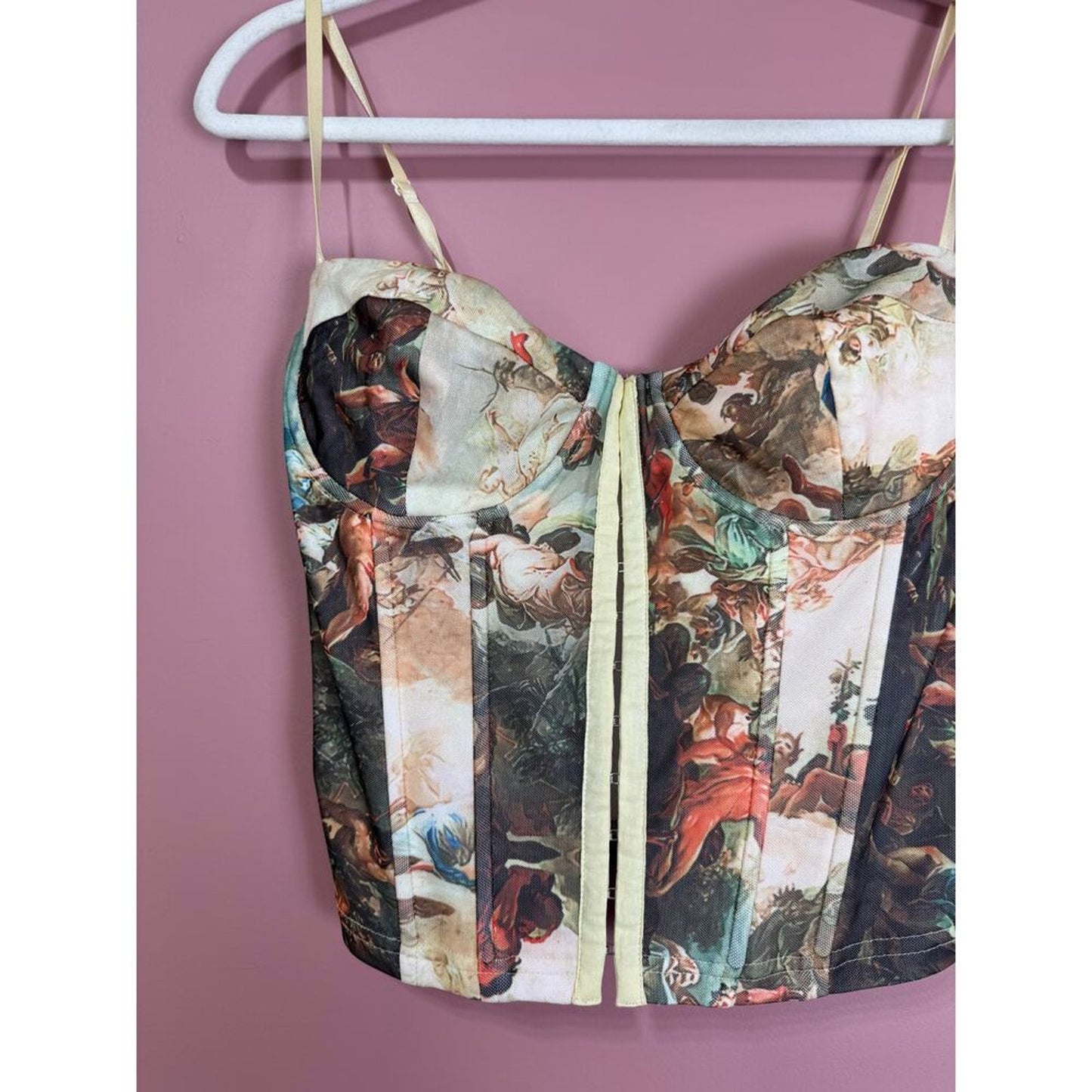 Superdown Ziva Bustier Top in Tan‎ Multi Size Large