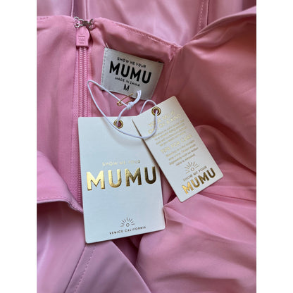 Show Me Your Mumu Woods Mini Dress Pink Faux Leather Size Medium