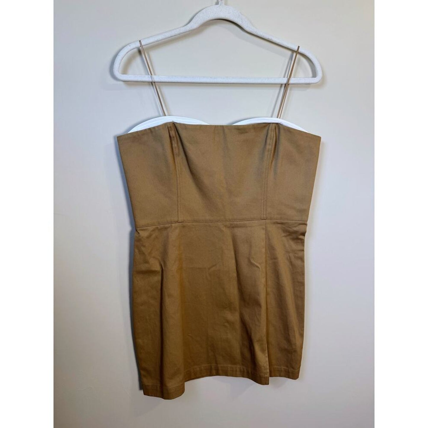 NEW‎ NWT Amanda Uprichard Malene Mini Dress Tan Size Large