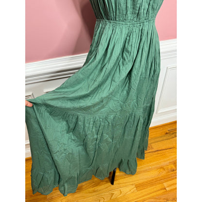 Alice + Olivia By Stacey Bendet Tiered Midi Dress in Green Size 12 Sleeveless