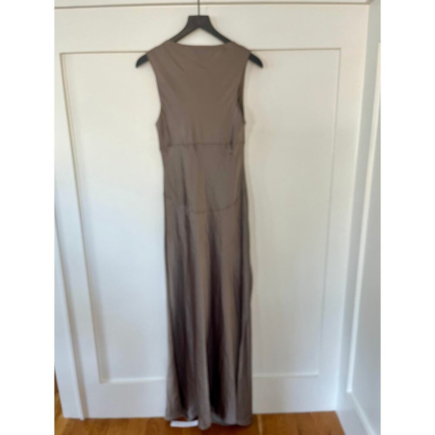 Reformation‎ Dessa Satin Dress Taupe Size 8