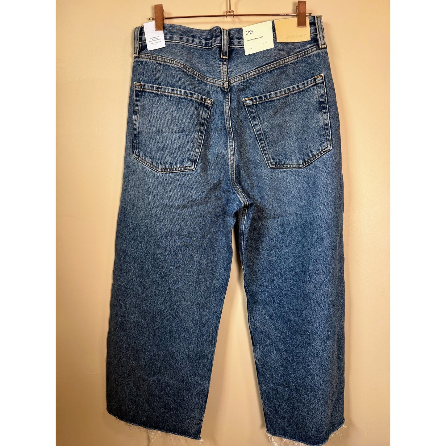 NEW NWT Citizens of Humanity Ayla Raw Hem Crop Jean in Solano Size 29
