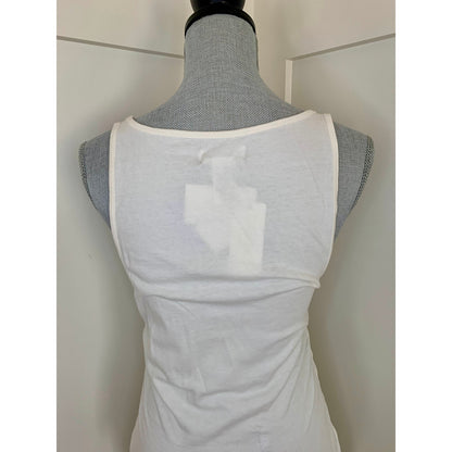 L*Space Wildwood Mini Tank Dress Cream Large Pullover Sleeveless Ruched Cotton