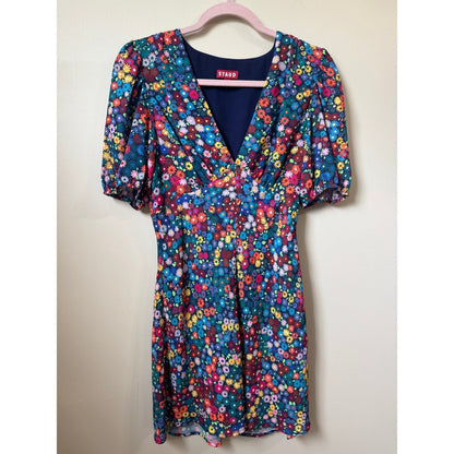 STAUD MILLA MINI MULTI FLORAL DRESS SZ 6