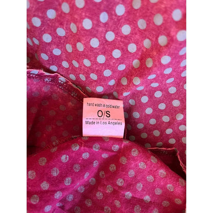 Jaded Gypsy Sweet Nothings Dress Pink Polka Dot Oversized Boho Maxi O S