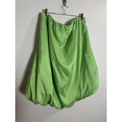 Show Me Your Mumu Lime Green Bubble Mini Dress Strapless Taffeta Party Neon NEW
