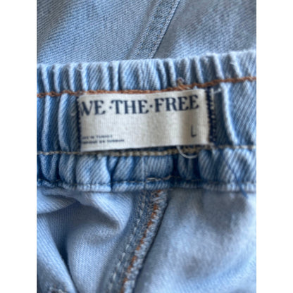 Free People Bright Eyed Low Slung Pull on Barrel Jeans Size Large