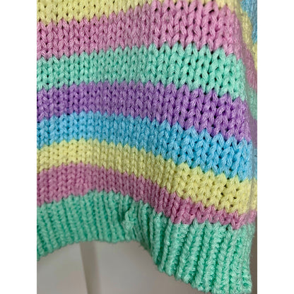 Show Me Your Mumu 3 Piece Nineties Knit Set in Pastel Dream Size M/L Striped
