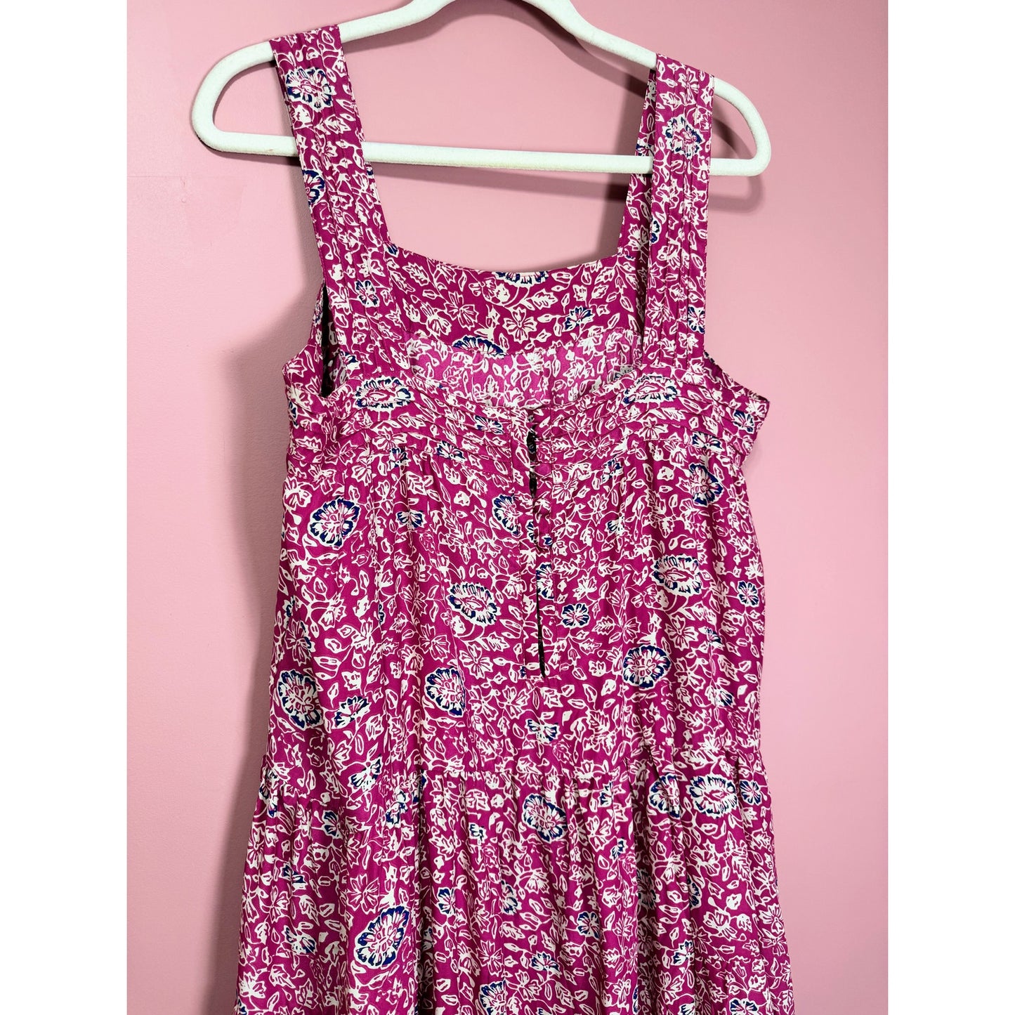Natalie Martin Jasmine Silk Maxi Dress Pink Combo Size Large