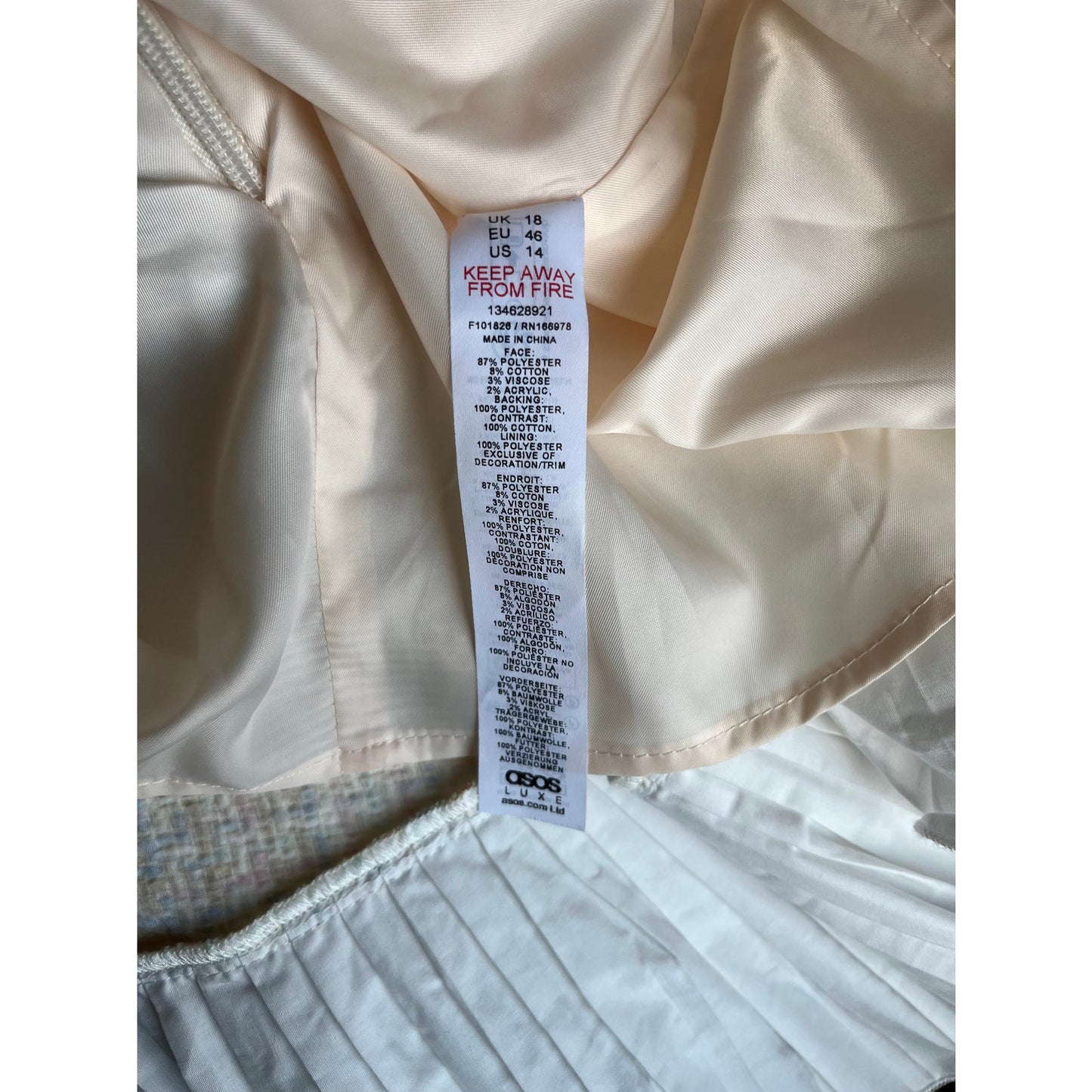 NEW NWT Mac Duggal A79341 Applique Sleeveless Plunge Neck Trumpet  Gown Ivory Size 16