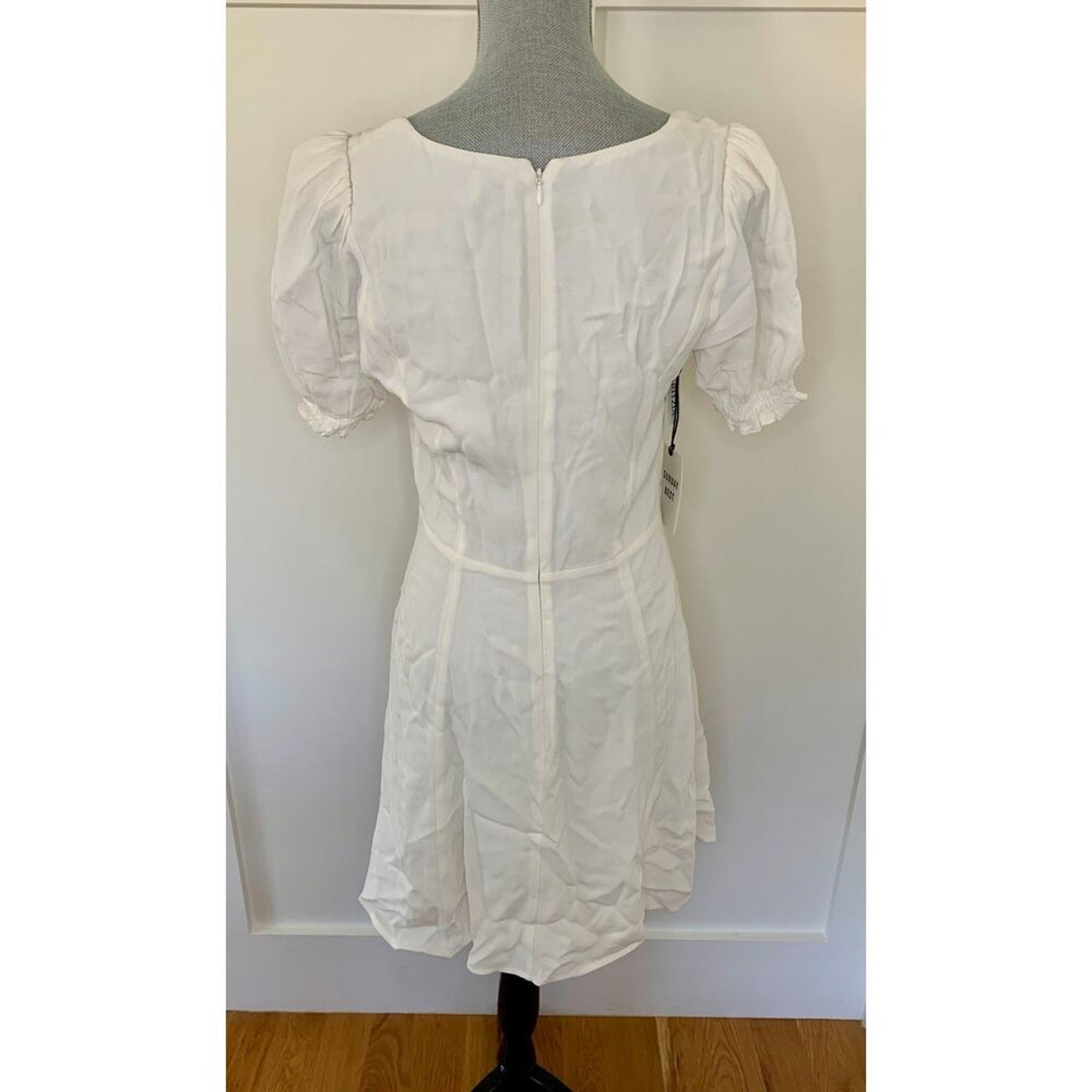 Sunday Best Tinsley Mini Dress in Light Birch Size 8 Short Sleeve‎ Lined Party