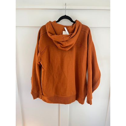 Adidas by Stella McCartney Cinnamon Orange Oversized Zip Up Hoodie Sweatshirt