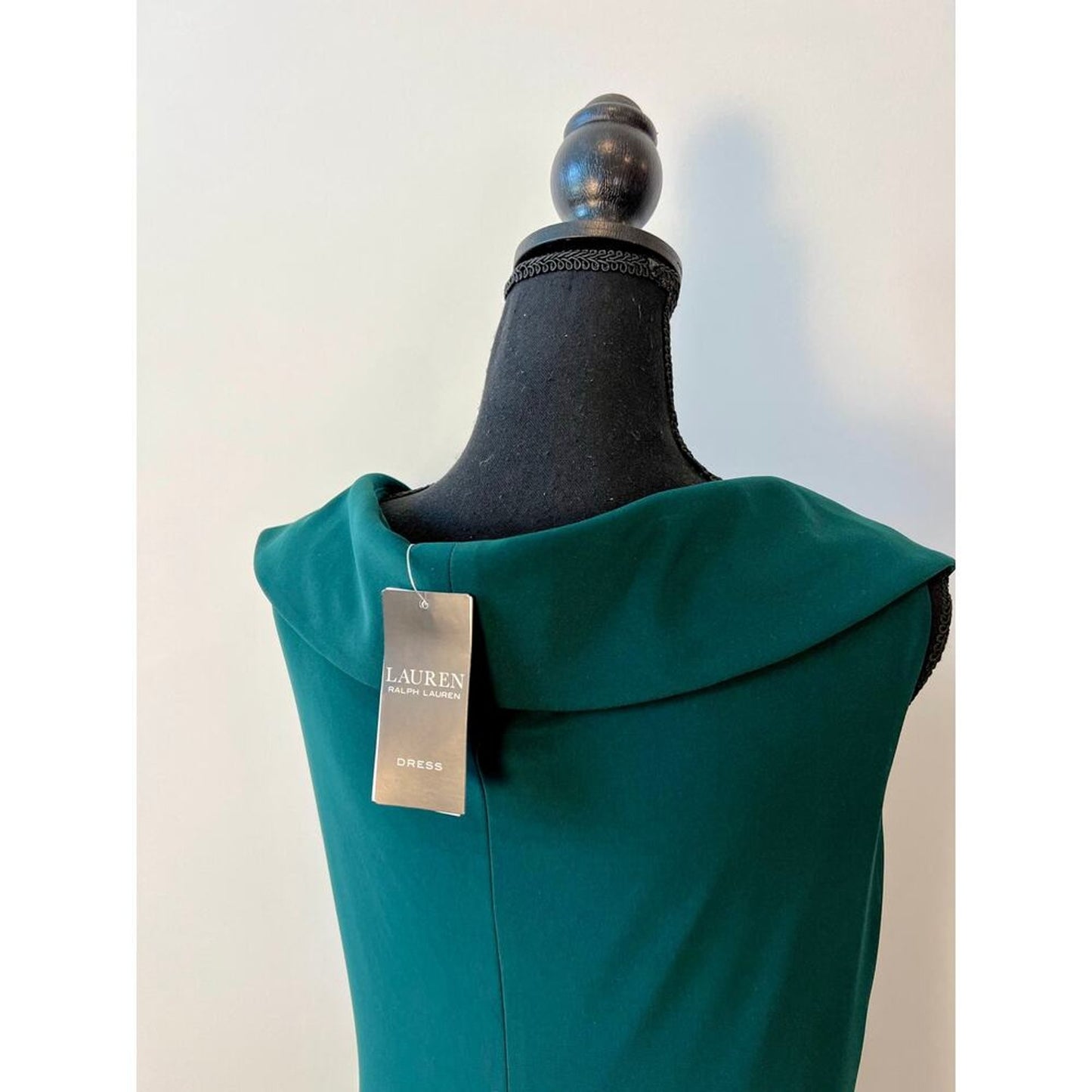 Ralph Lauren Leonidas Evening Gown Maxi‎ in Turquoise Size 14 Twist Front Lined