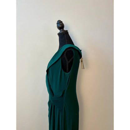 Ralph Lauren Leonidas Evening Gown Maxi‎ in Turquoise Size 14 Twist Front Lined
