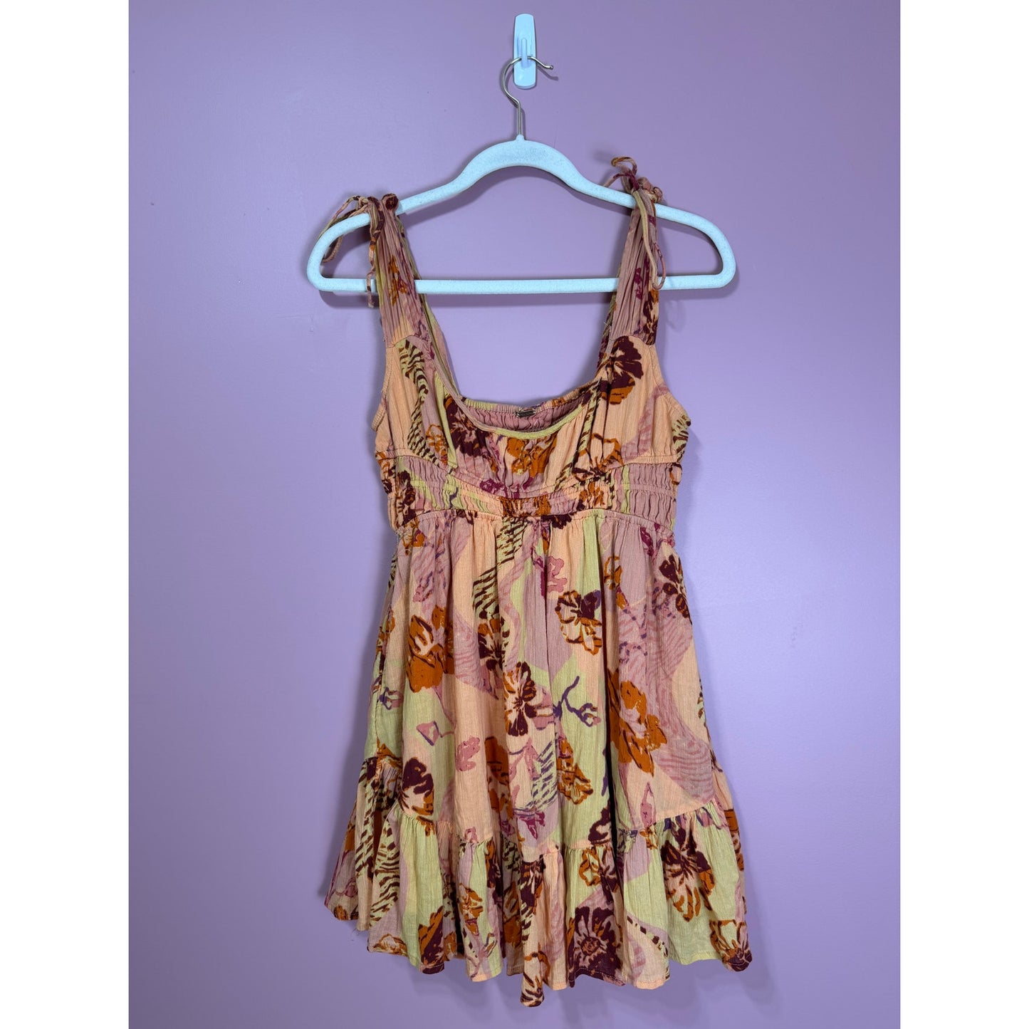Free People Vernon Mini Dress in Sunshine Combo Size XS