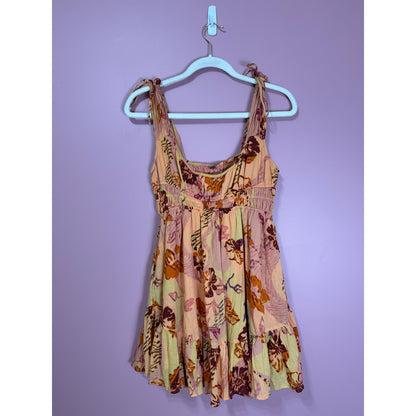 Free People Vernon Mini Dress in Sunshine Combo Size XS