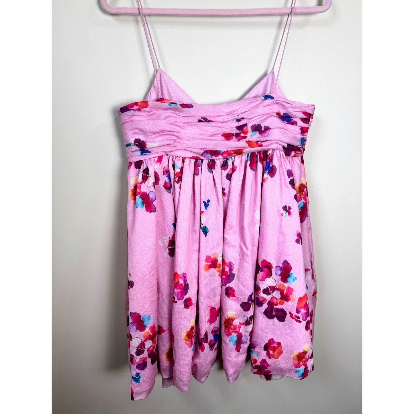 NEW Amur Kimberly Floral Sweetheart Pink Mini Dress Mosaic Poppies Size 10