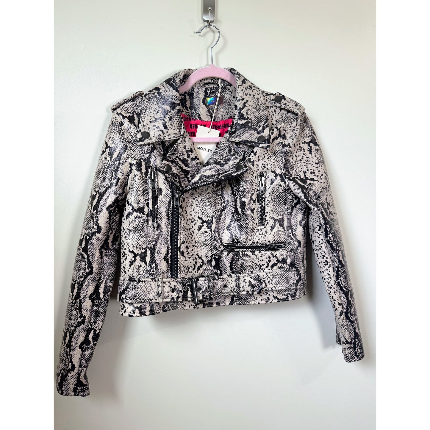 NEW NWT MOTHER Chopper Moto Jacket in Cold Blood Size XS