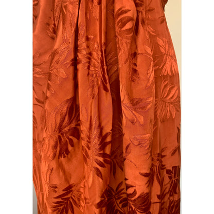 Significant Other Mae Maxi Dress in Clay Orange Size 10 Floral Embossed V-Neck