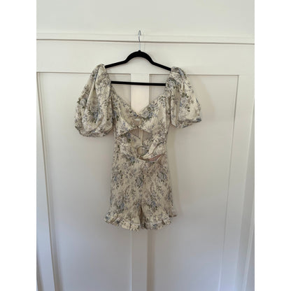 V. Chapman Ellie Blue Bouquet Romper Size 4