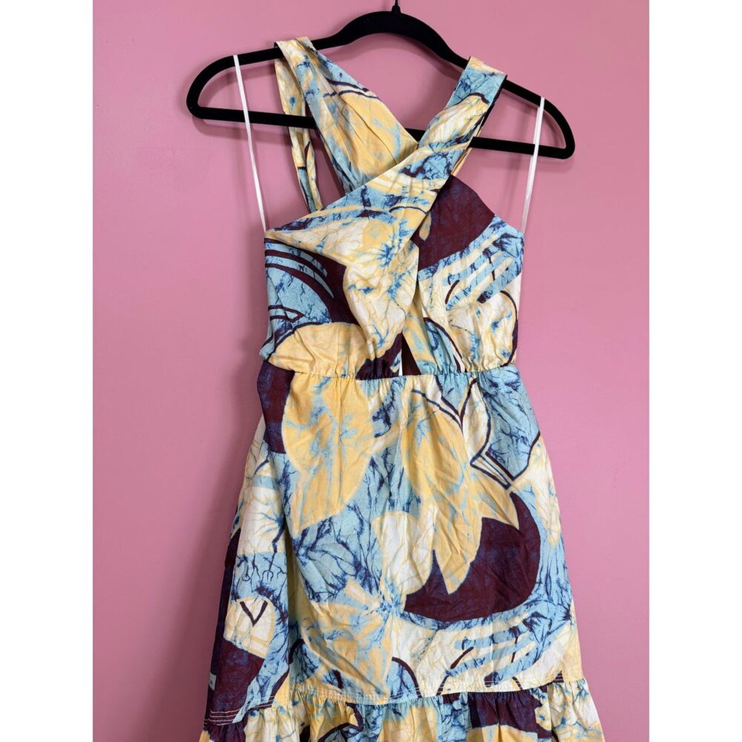 A.L.C‎ Veronica Dress in Carob & Chardonnay Size 4 Maxi Poplin Summer Party