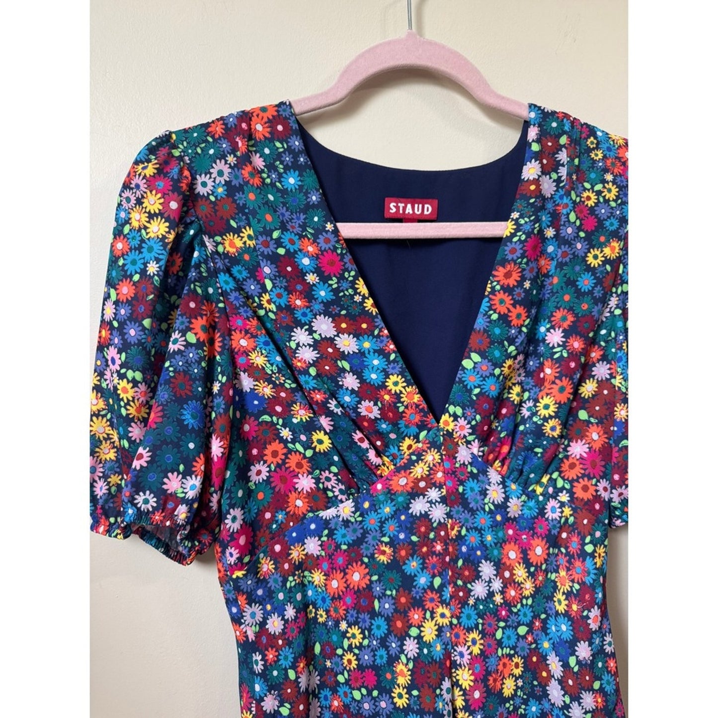STAUD MILLA MINI MULTI FLORAL DRESS SZ 6