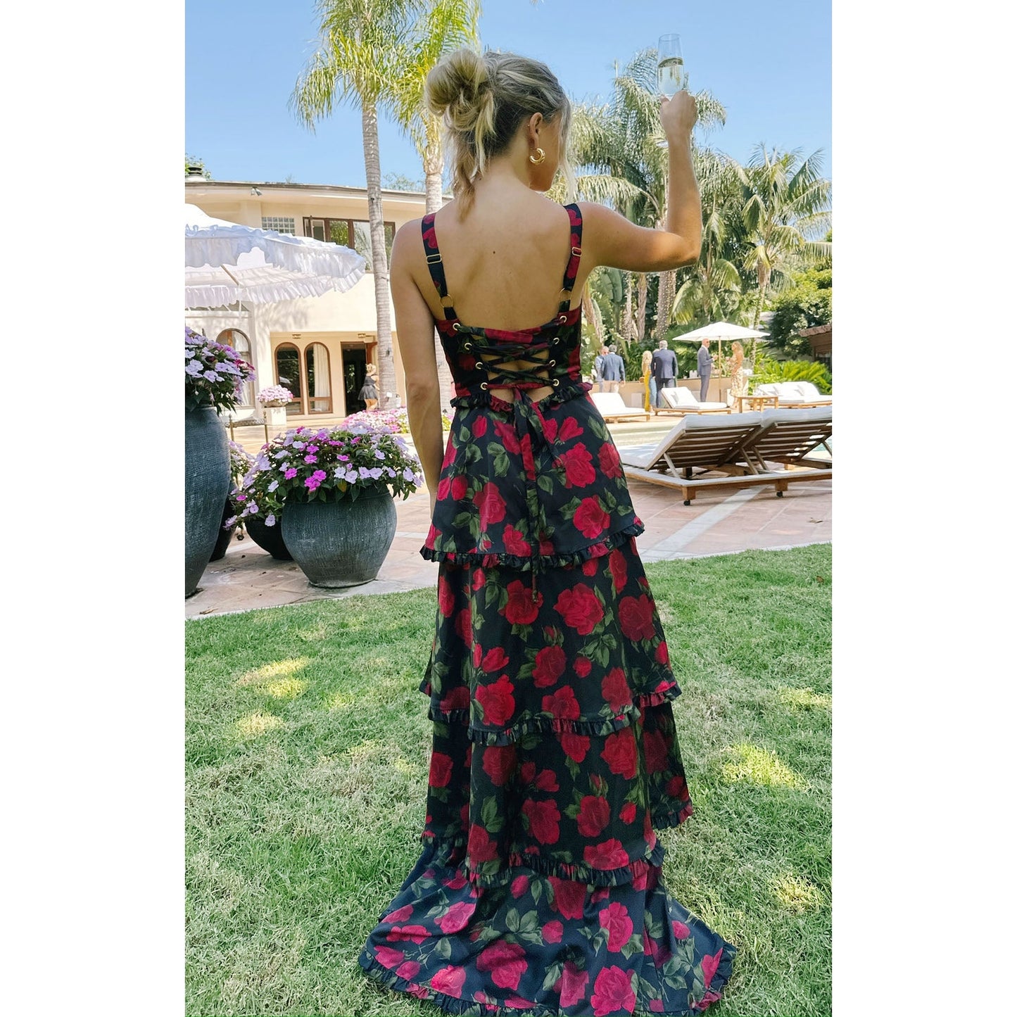 NEW NWT Show Me Your Mumu Lady Corset Dress Roses Size Medium