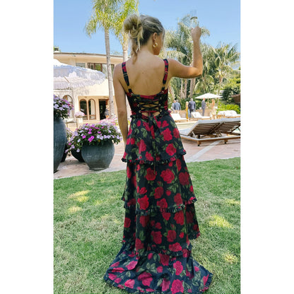 NEW NWT Show Me Your Mumu Lady Corset Dress Roses Size Medium