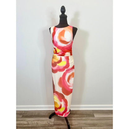Amanda Uprichard Tiffany Dress Asteria Medium Midi Floral Colorful Lined‎ Party
