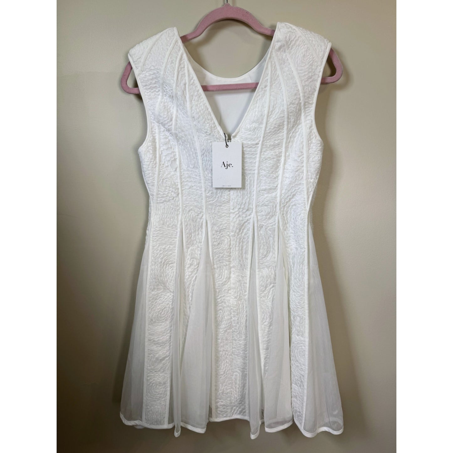 NEW NWT Aje. Soleil Lace Mini Dress White US Size 4