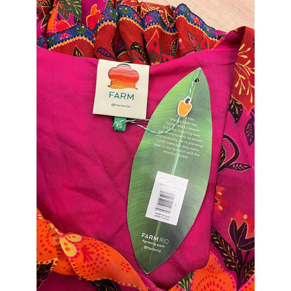 NEW NWT Farm Rio Tropical Tapestry Pink Mini Dress Size XS