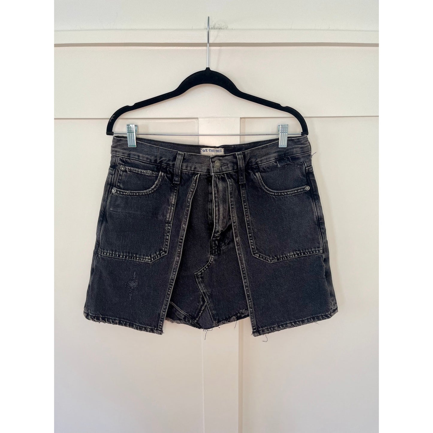 NEW Free People We The Free Bare With Me Denim Mini Skirt Size 30