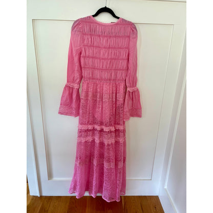 NEW NWT Free People Intimately Sweet Saloom Maxi Bodysuit Festival Pink Medium
